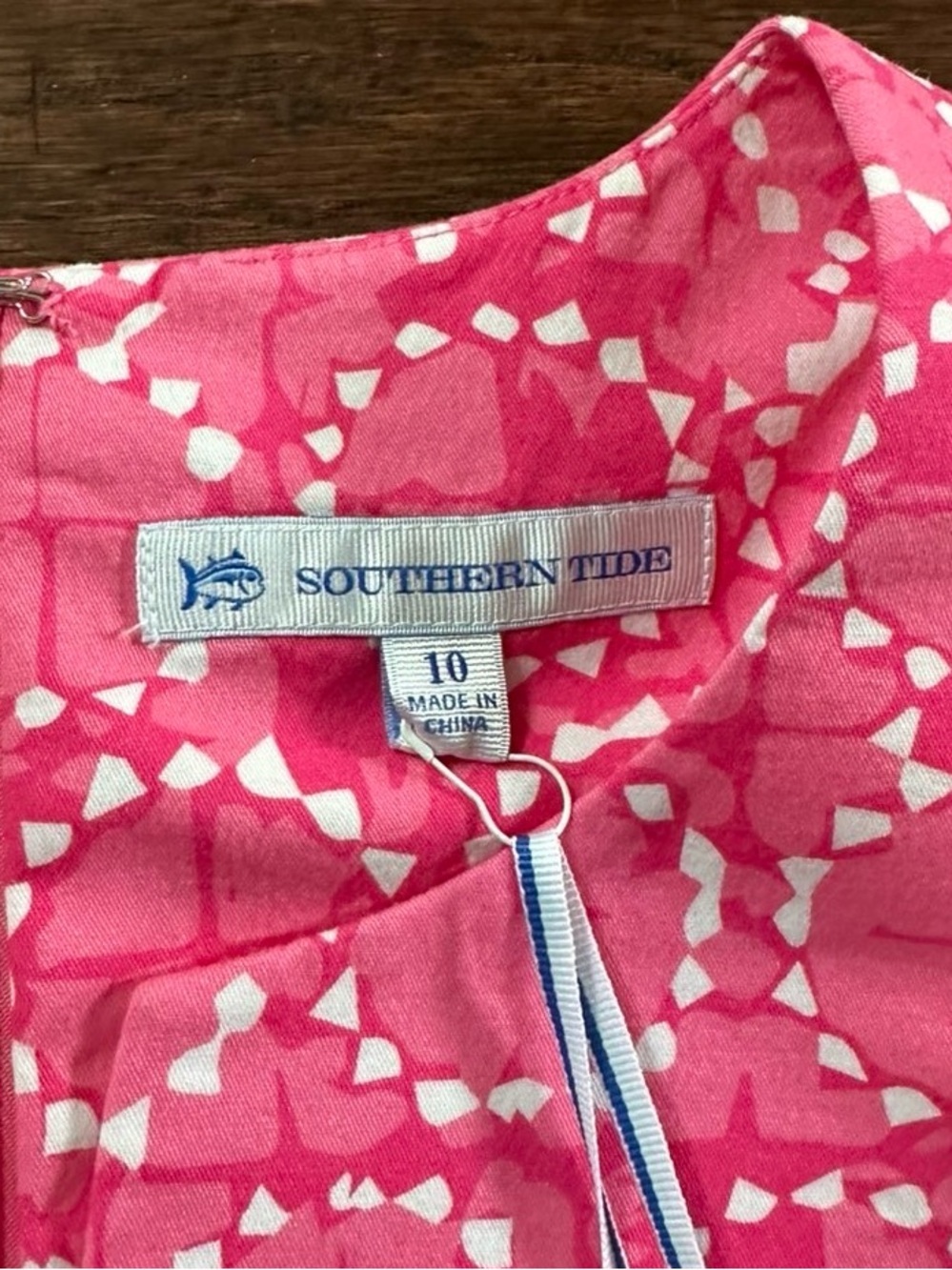 Southern Tide-Sand Dollar Print Dress in Smoothie Pink-size 10-NWT - Picture 9 of 10